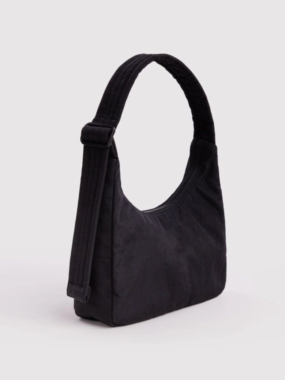 BAGGU Mini Nylon Shoulder Bag in Black